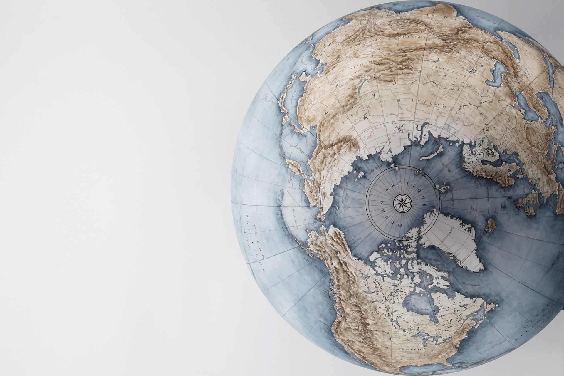 globe on a white background